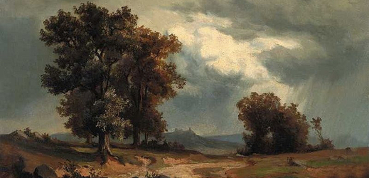 Obraz Adolfa Kosárka Před bouří (kolem roku 1850).