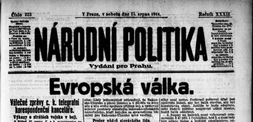 Titulní strana z 15. srpna 1914.