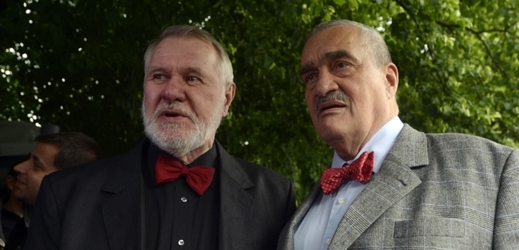 Europoslanec Jaromír Štětina (vlevo) a předseda TOP 09 Karel Schwarzenberg.