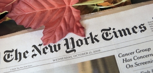 Titulní strana The New York Times (ilustrační foto).