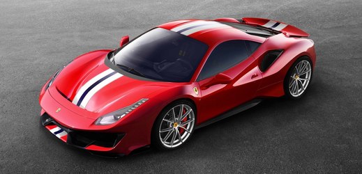 Novinka v expozici Ferrari - model 488 Pista.